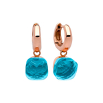 Серьги Qudo Firenze dark aquamarine 300170 BL/RG