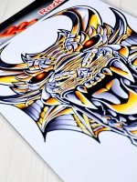 Наклейка - Железный дракон