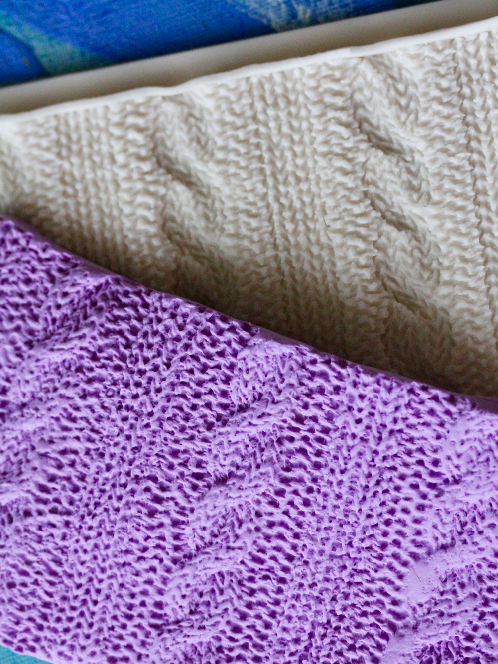 Молд силиконовый для творчества "Вязание с Косами"/ Форма для текстуры, коврик для лепки из полимерной глины, для мыла и воска