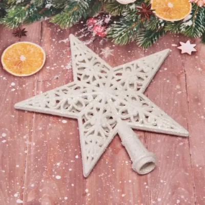 Звезда на ёлку «Вензель» 20*21 см, Белый