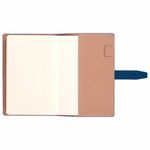 Ежедневник датированный 2025, А5, 143х218 мм, BRAUBERG "Journal", под кожу, застежка, органайзер, синий, 115879