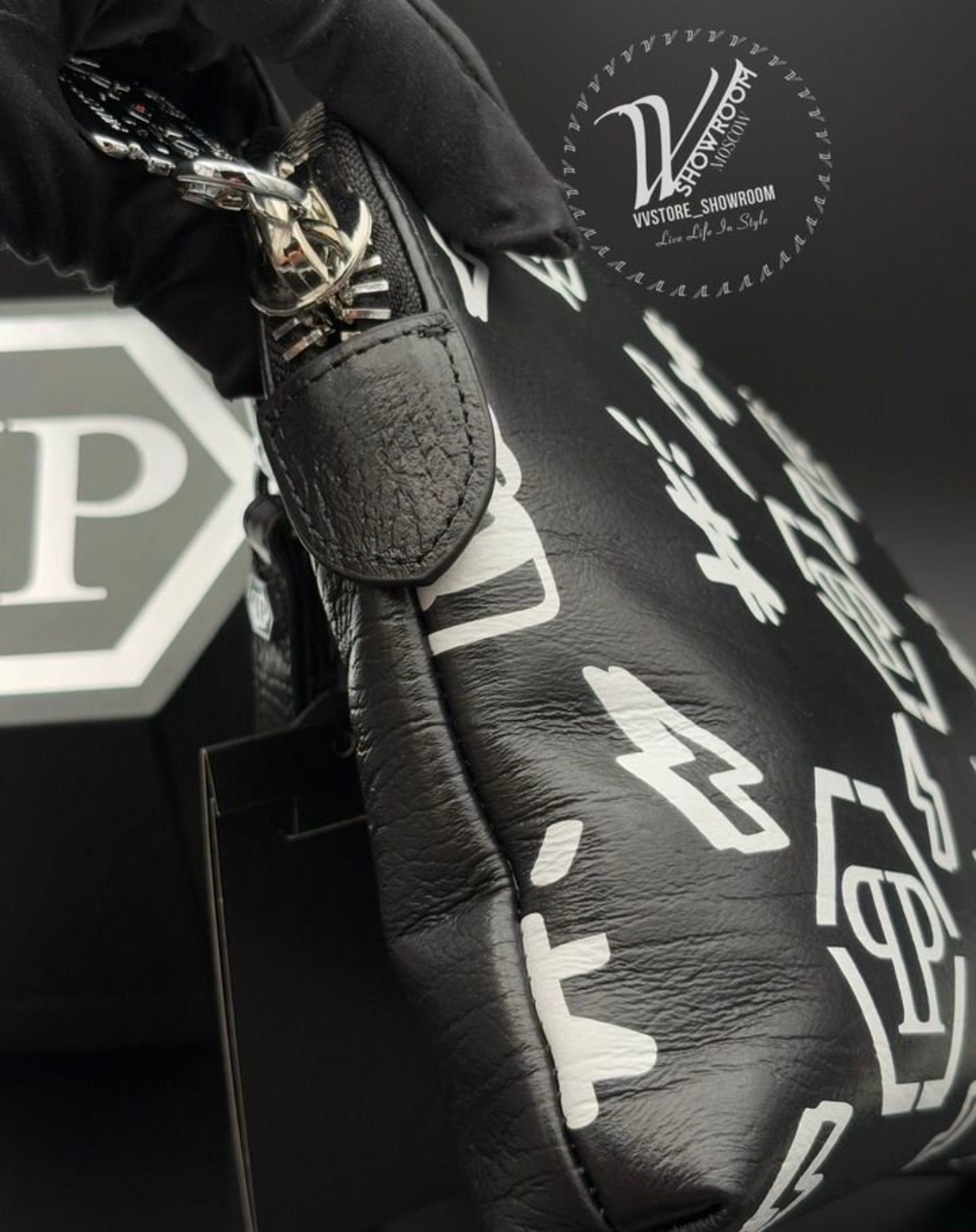 Барсетка клатч Philipp Plein Monogram