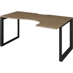 Стол эргономичный правый на металлокаркасе НТМП.О-040.ПР  1400x1100x750 Аргентум-МП