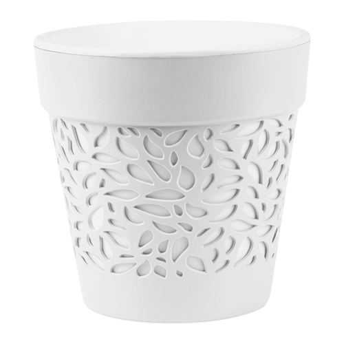 Кашпо ВМС Блоссом 3,5 л цвет Белый/Белый (Арт. КШ-0498)