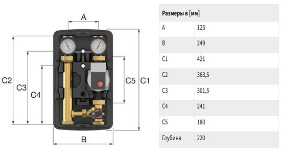 Насосная группа Meibes MeiFlow TOP S MC 1" DN25 M66931EA со смесителем без насоса