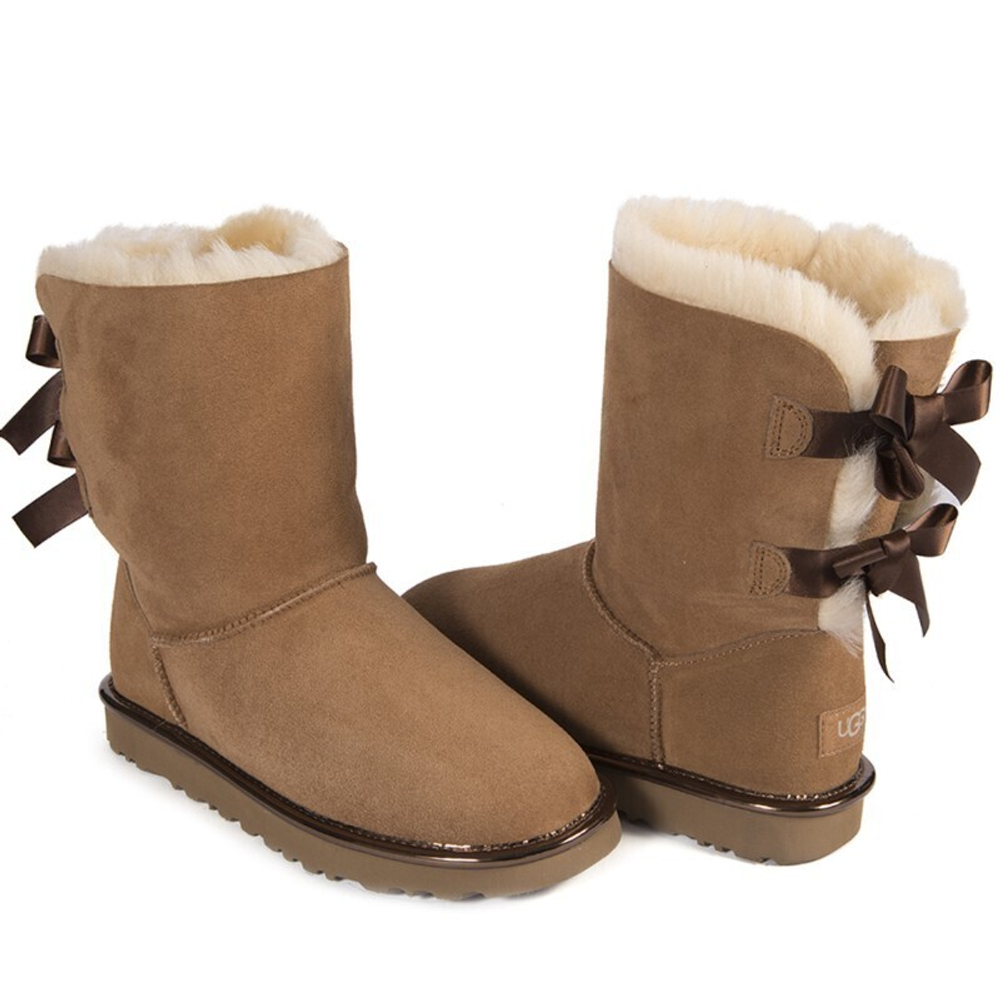 Угги Bailey Bow II Metallic Chestnut