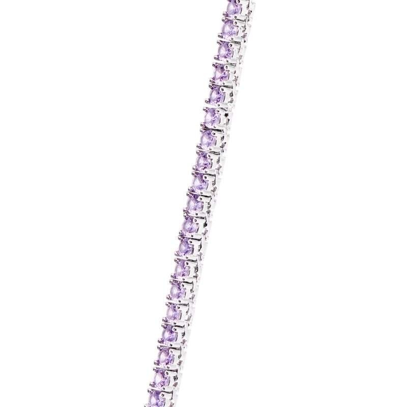 Колье Теннисное – Лавандовое