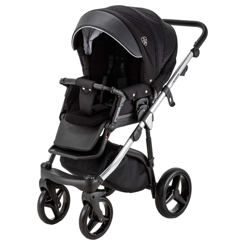 Детская универсальная коляска Adamex Cortina Special Edition CT-401 3в1 (Черная ткань)