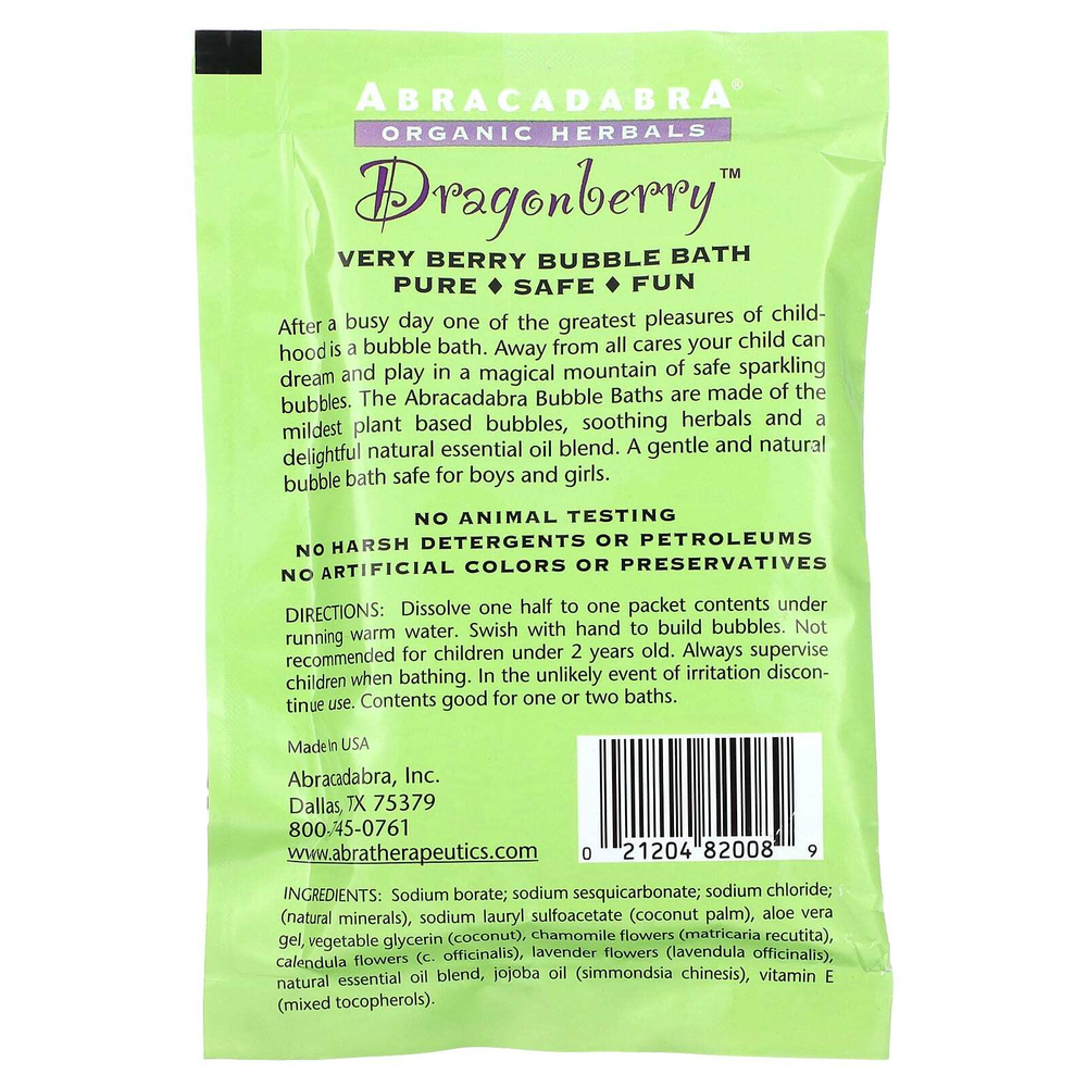 Abra Therapeutics, Dragonberry, пенная ванна из очень ягод, 71 г (2,5 унции)