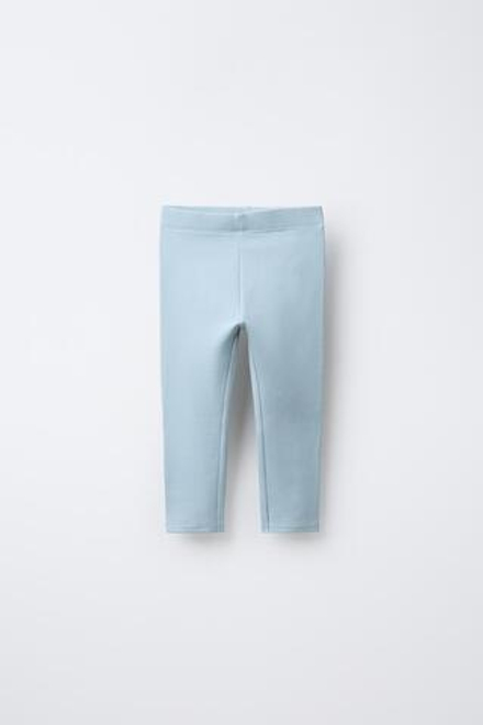 ZARA НАБОР ИЗ ДВУХ БАЗОВЫХ ЛЕГИНСОВ, СИНИЙ