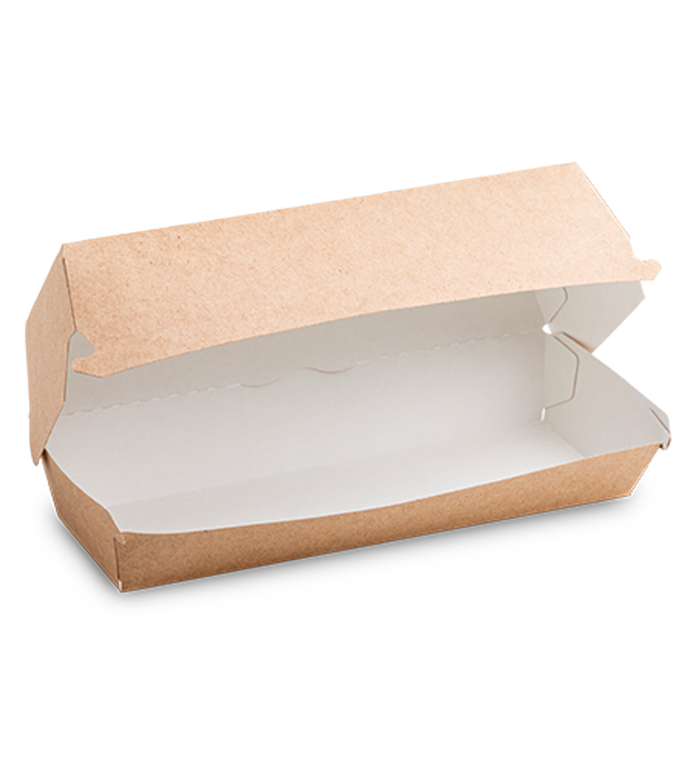 OSQ Упаковка HD BOX (1/50/400 шт.кор) Хот-дог с крышкой