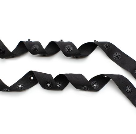 Застежка для боди черная 18 мм