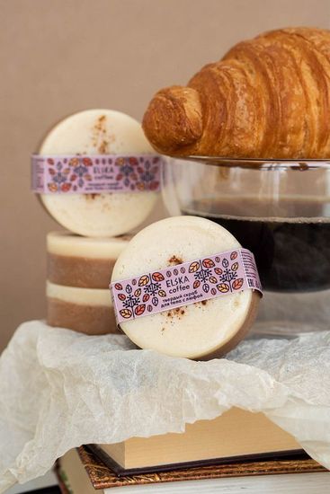 Кондиционер-скраб для тела твёрдый ELSKA "Кофейное облако", 60 г