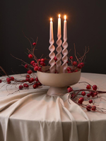 Набор из двух свечей цвета пыльной розы из коллекции essential, 35 см