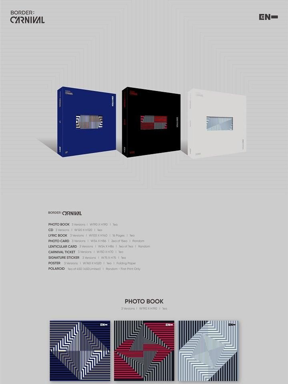 Альбом Enhypen - Border : Carnival 2nd Mini Album RANDOM Version