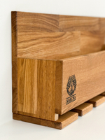 Винная полка Вермонт из дуба, 50х22х12, органайзер для бокалов и бутылок, MAKOSA