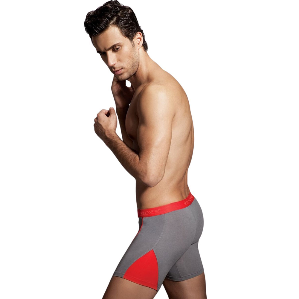 Удлинённые боксеры с ярким поясом и вставками по бокам Doreanse Modal Club (Размер: S) (Цвет: темно-серый)