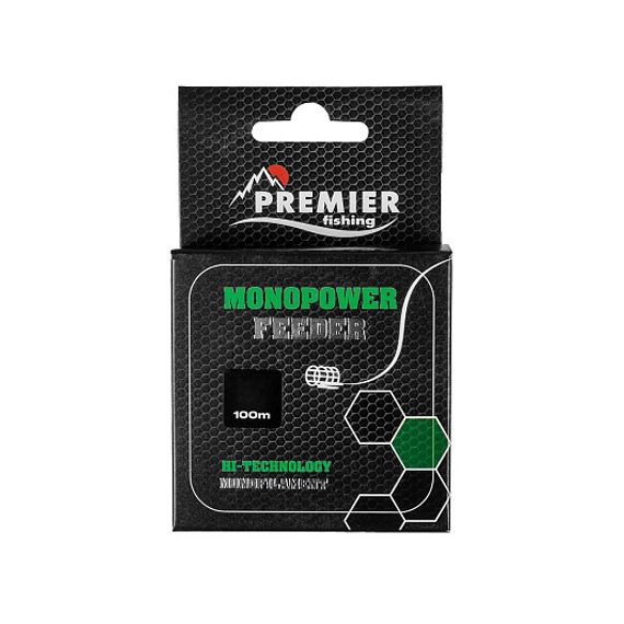 Леска MONOPOWER FEEDER 0,16mm/100m Green Nylon (PR-MF-G-016-100) Premier Fishing