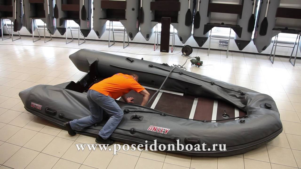 Лодка ПВХ Мнев и К Антей-420 Серая
