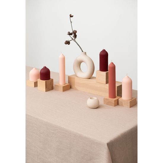 Свеча декоративная бордового цвета из коллекции edge, 16,5см