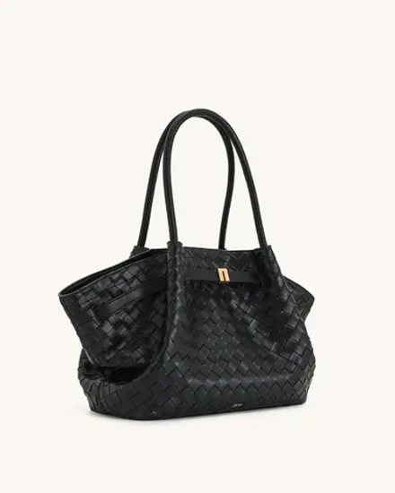 JW PEI Сумка-тоут Hana Medium Weave Texture, черный