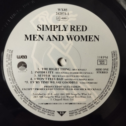 Винтажная виниловая пластинка LP Simply Red Men And Women (Germany 1987)