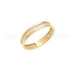 Кольцо из золота с фианитами