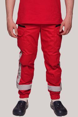 Брюки-джоггеры демисезонные мужские Скорая помощь MedicLine цв. Красный