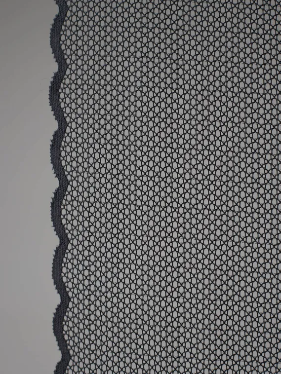 03-188 Кружево эластичное 22 см, черный 170