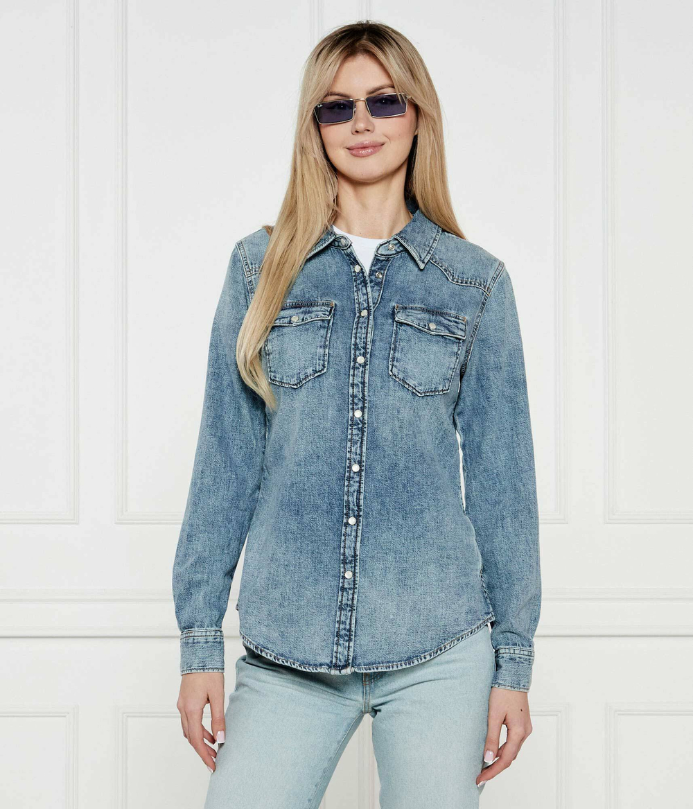 Джинсовая рубашка Tommy Hilfiger - голубой(WW0WW43730)