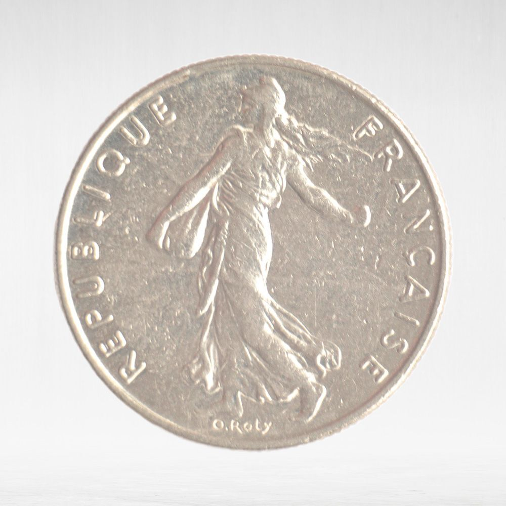 France, ½ Franc 1985 - Signature "O. Roty", VF