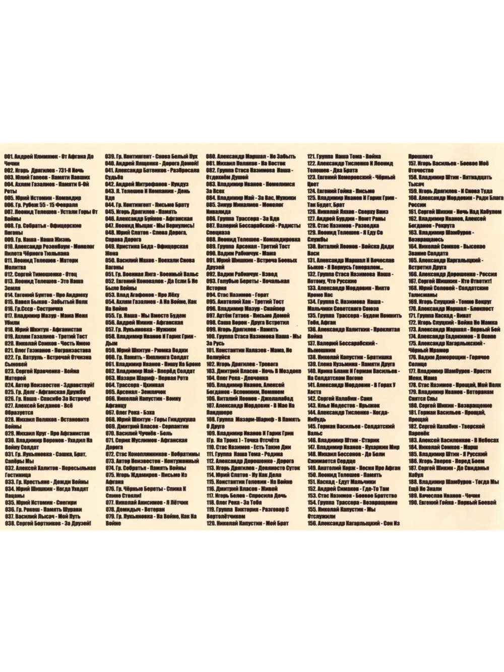 Автомат и Гитара песни Афганских и Чеченских (Диск CD-MP3)