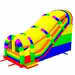 Коммерческий надувной батут-горка с крышей «Без радуги никуда» 14*6*9 м