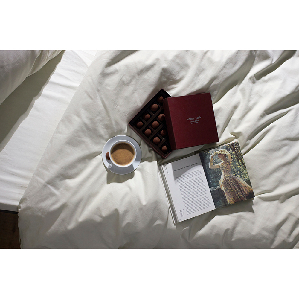 Комплект постельного белья из сатина серо-бежевого цвета с брашинг-эффектом из коллекции essential, 200х220 см