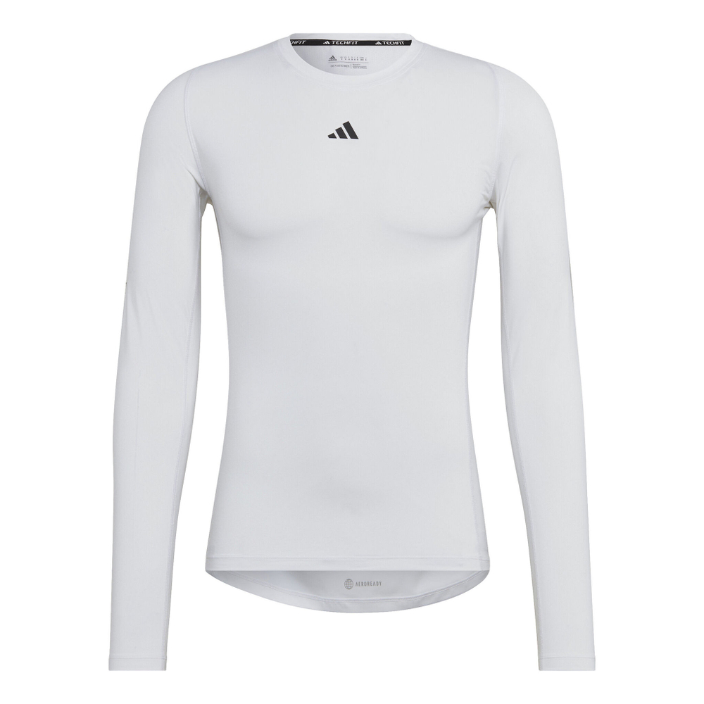 Мужское теннисное поло adidas Tech-Fit Long Sleeve Men - White