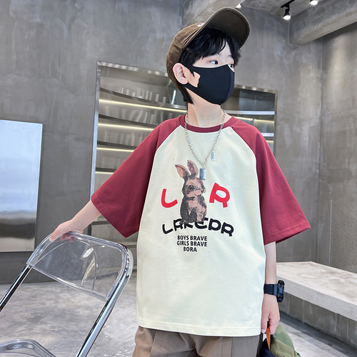 Футболка для ребенка "Кролик", красная