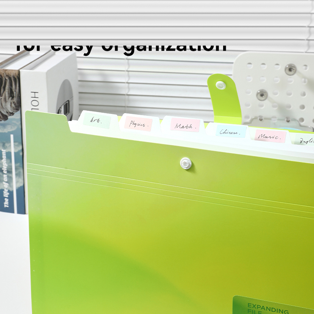 Папка-конверт на кнопке DELI "Neonup", А4, 8 отделений, ассорти