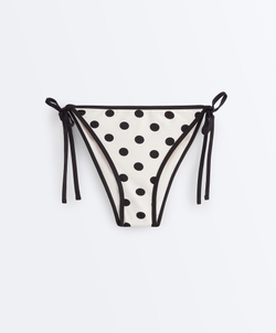 OYSHO Полуоткрытые плавки бикини из пике в горошек, светлый экрю