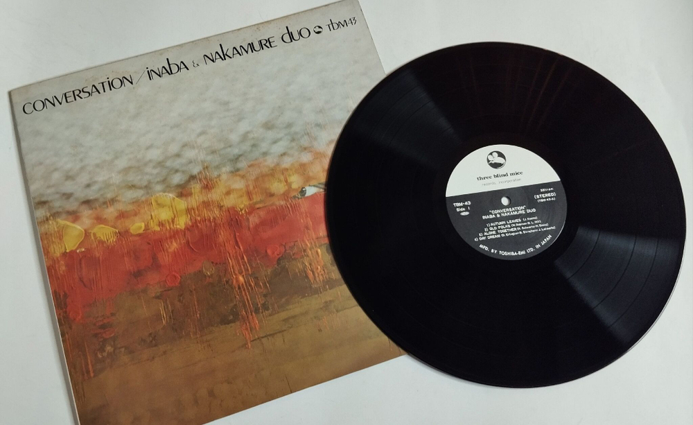 Винтажная виниловая пластинка LP Inaba and Nakamure Duo Conversation (Japan 1975) (No Obi) Three Blind Mice