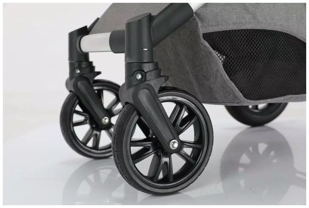 Коляска-трансформер 3в1 Luxmom V9 new серый текстиль