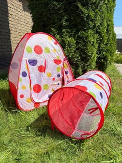 Детская палатка для игр с туннелем 200х90х95 см (201726072)