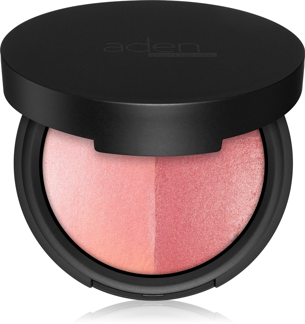 Aden Cosmetics Terracotta Baked Blusher Duo - пудрово-розовый, 7 g