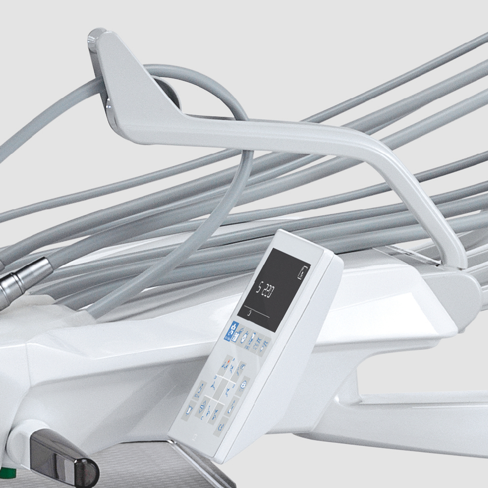 Стоматологическая установка Stern Weber S220 (эл.мотор с ф/о, шланг турбины с ф/о, цветной дисплей)