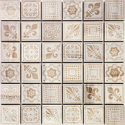 DNY-4 Итальянская мозаика мрамор Skalini Dynasty серый светлый квадрат