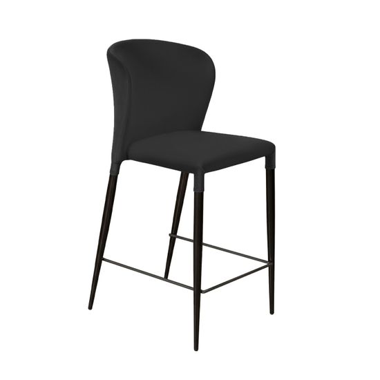 Стул полубарный Albert, бархат антрацит 14/опора конус