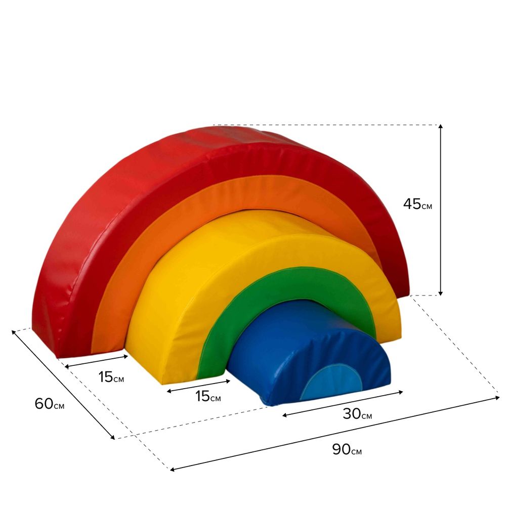 Мягкий игровой развивающий комплекс Romana Набор полуцилиндров "Радуга"