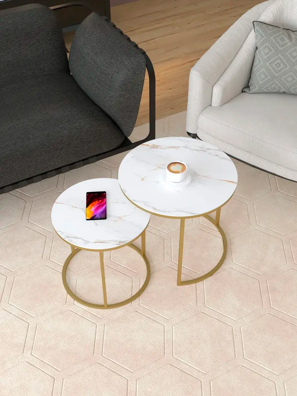 Комплект журнальных столов Акцент - керамогранит 201GLGWKER