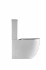 Унитаз напольный D&K Matrix DT1397516 белый, безободковый, с бачком, с крышкой микролифт, слив торнадо