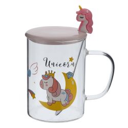 GAEM Кружка с крышкой и ложкой 450 мл, L8 W8 H11 см