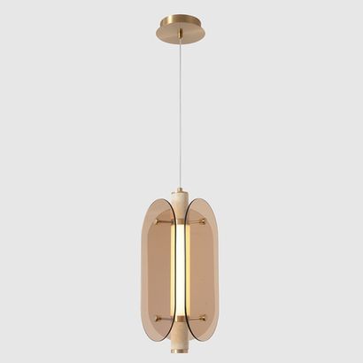 Подвесной светодиодный светильник Crystal Lux AMARILLO SP18W LED BRASS